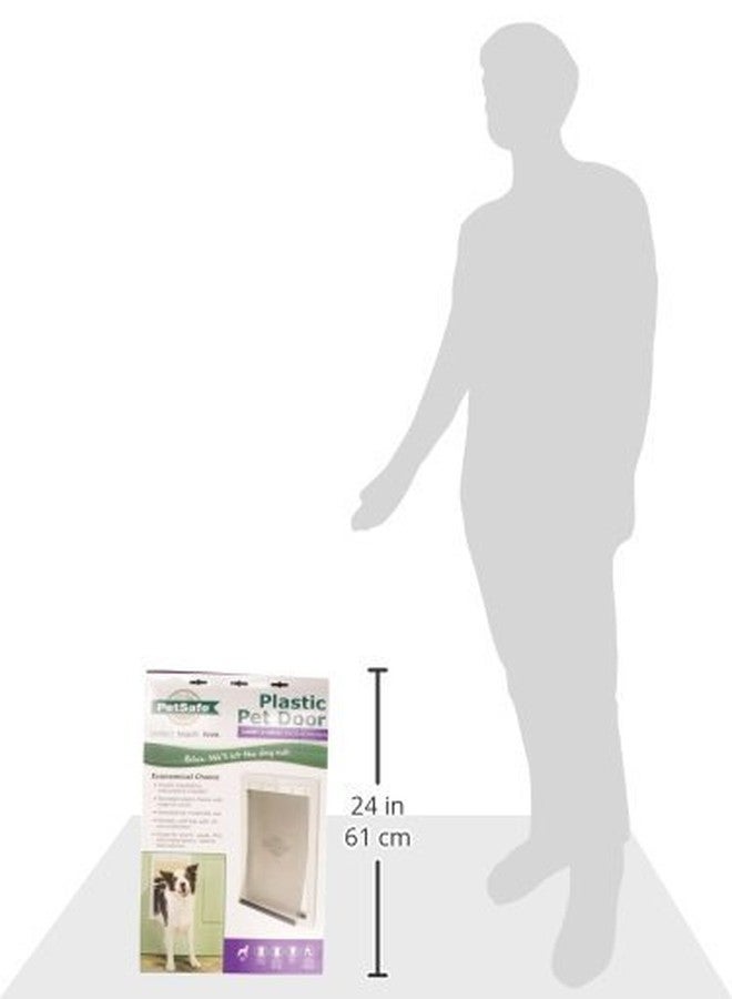 بيت سيف باب بلاستيكي للحيوانات الأليفة من بيت سيف - يتيح لحيوانك الأليف سهولة الوصول إلى الخارج - إطار بلاستيكي متين - إطار أبيض قابل للطلاء ليتناسب مع ديكور المنزل - لوحة إغلاق سهلة التركيب لمزيد من الأمان - تركيب بسيط يمكنك القيام به بنفسك - كبير - Image 3